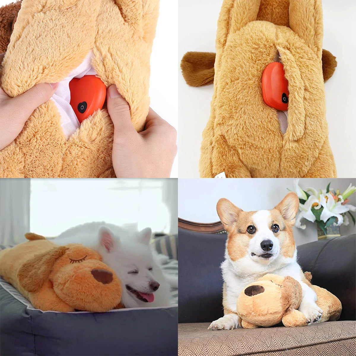 Beruhigendes Kuscheltier mit Herzschlag – Sicherheit für deinen Hund 🐾❤️